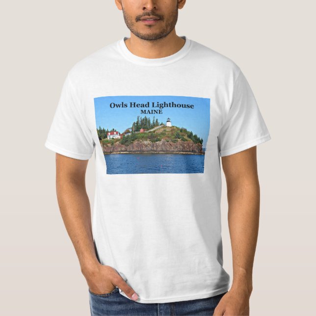 Faro principal de los búhos, camiseta de Maine (Anverso)