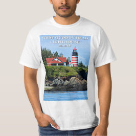 Faro principal del oeste de Quoddy, camiseta de