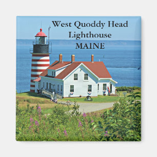 Faro principal del oeste de Quoddy, imán de Maine