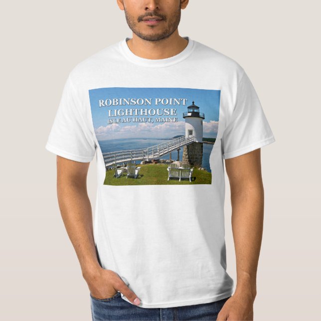 Faro Robinson Point, camiseta Maine (Anverso)