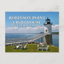 Faro Robinson Point, tarjeta postal Maine
