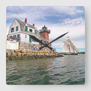 Faro Rockland Breakwater Lighthouse, reloj de pare