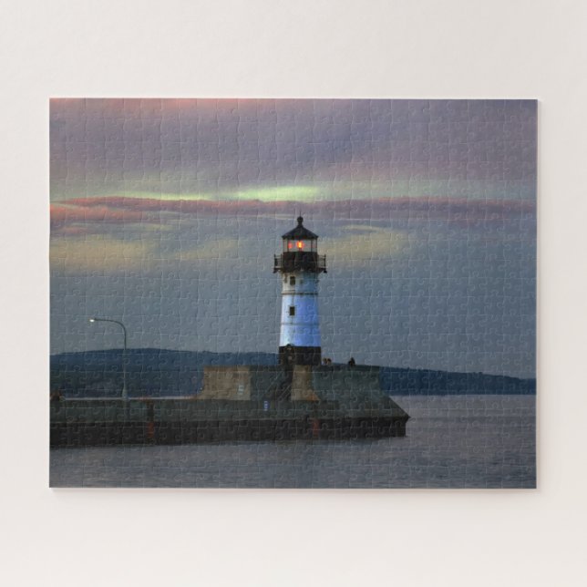 Faro, rompecabezas del Lago Superior Jigsaw (Horizontal)