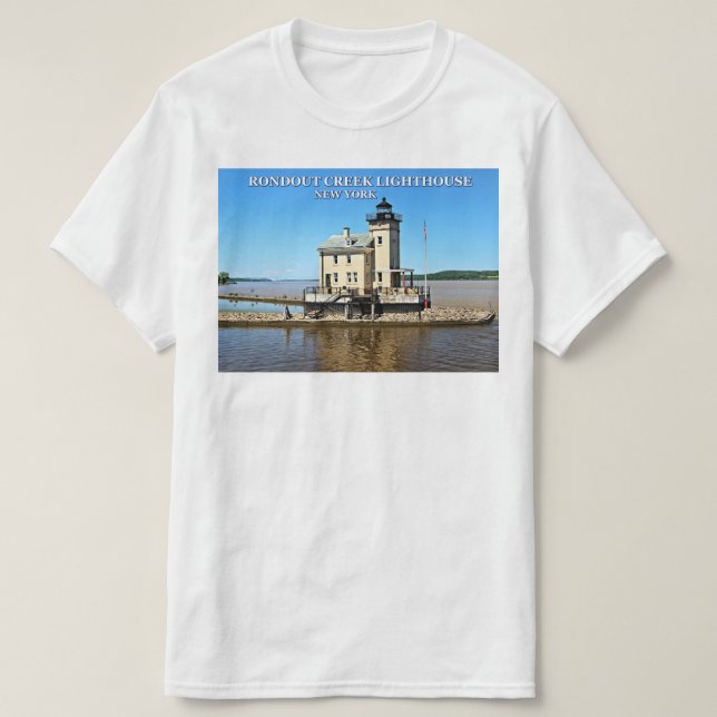 Faro Rondout Creek, camiseta de Nueva York (Diseño del anverso)