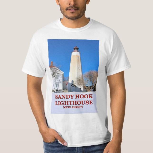 Faro Sandy Hook, camiseta de Nueva Jersey (Anverso)