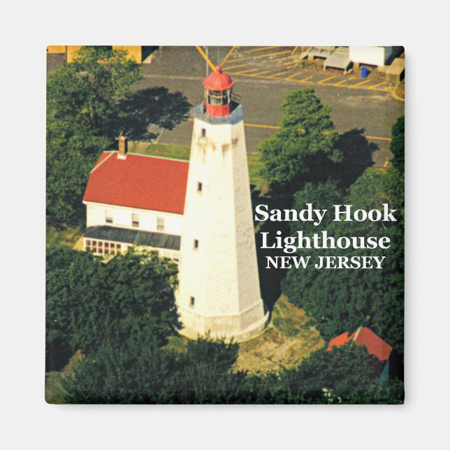 Faro Sandy Hook, imán de Nueva Jersey (Frente)