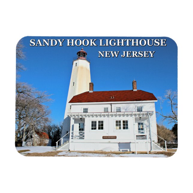 Faro Sandy Hook, imán fotográfico de Nueva Jersey (Horizontal)