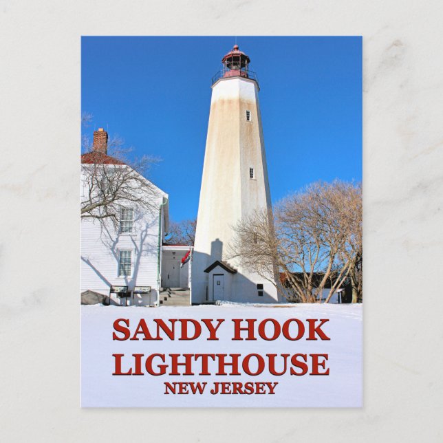 Faro Sandy Hook, postal de Nueva Jersey (Anverso)