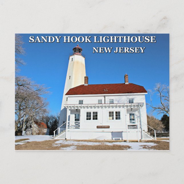 Faro Sandy Hook, postal de Nueva Jersey (Anverso)