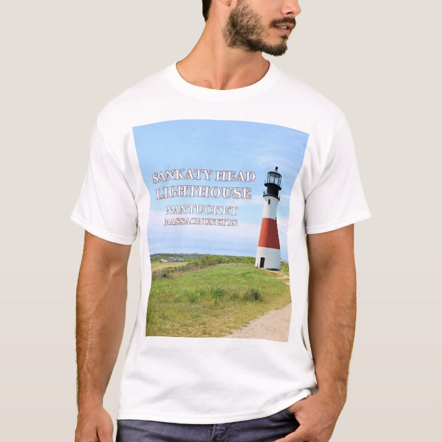 Faro Sankaty Head, camiseta de MAMÁES Nantucket (Anverso)