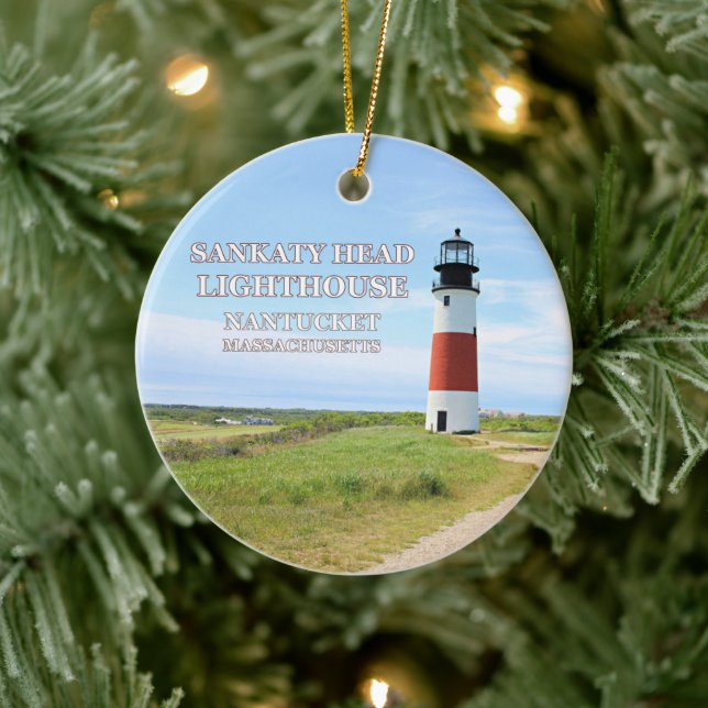 Faro Sankaty Head, ornamento de MAMÁES Nantucket (Árbol)