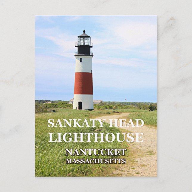 Faro Sankaty Head, Postal de MAMÁES Nantucket (Anverso)