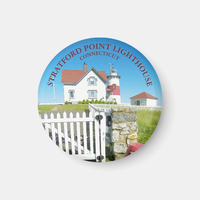 Faro Stratford Point, imán redondo CT (Frente)