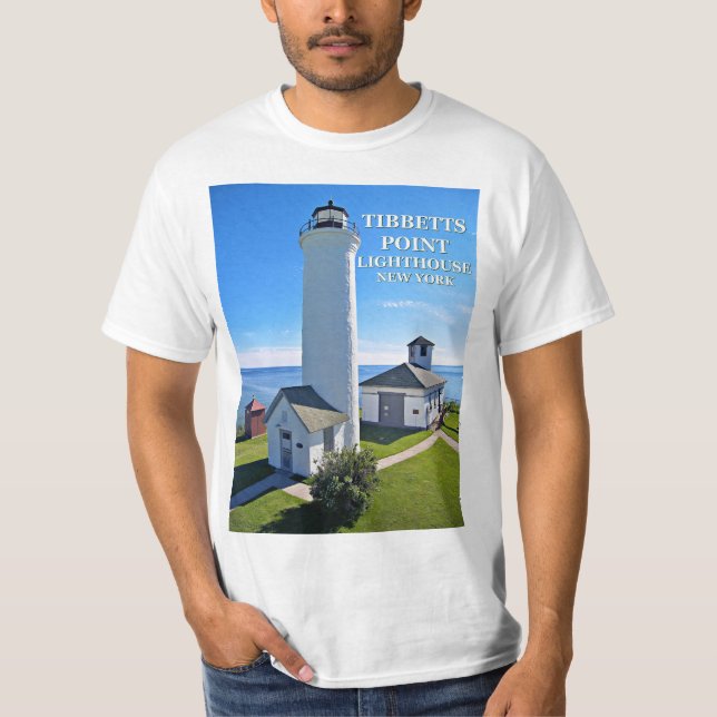 Faro Tibbetts Point, camiseta de Nueva York (Anverso)