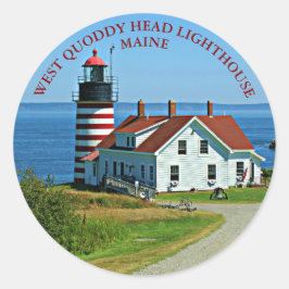 Faro West Quoddy Head, Pegatinas de Maine Round