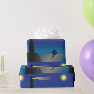 Faro Y Papel De Envoltura De La Luna