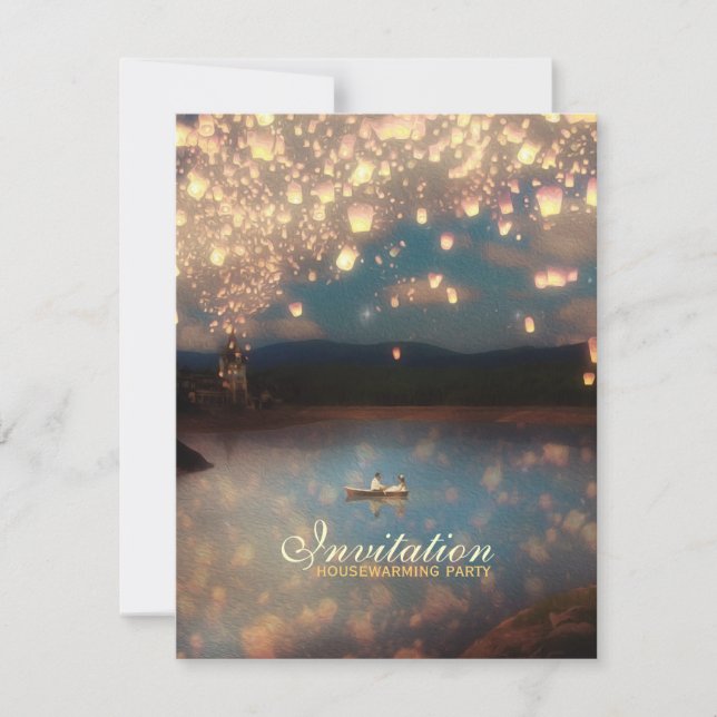 Faroles de deseo de amor - Invitación a fiesta de  (Anverso)