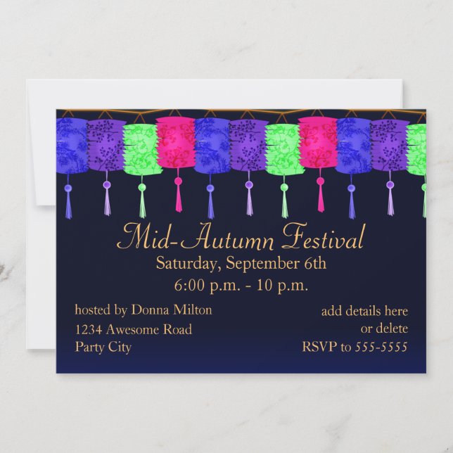 Faroles e invitación a la luna llena (Anverso)