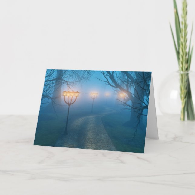 Faroles en la tarjeta de niebla (Anverso)