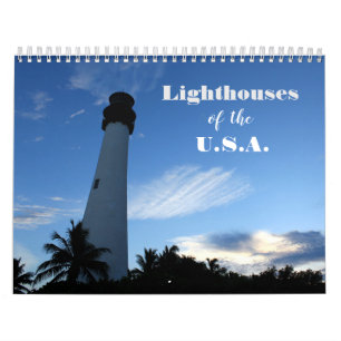 Faros de EE.UU. en el calendario de fotografías