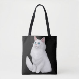 Farrah la bolsa de asas blanca del gato persa