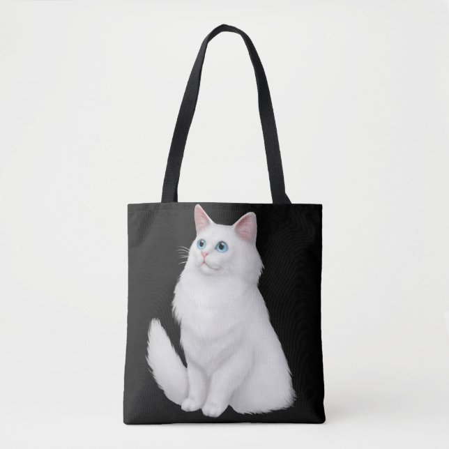 Farrah la bolsa de asas blanca del gato persa (Anverso)