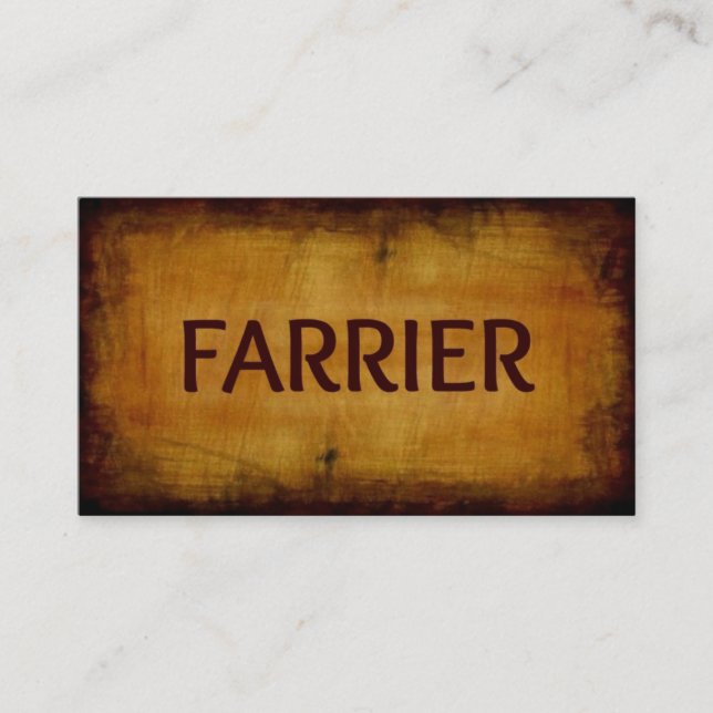 Farrier Antique Brushed tarjeta de visita (Anverso)