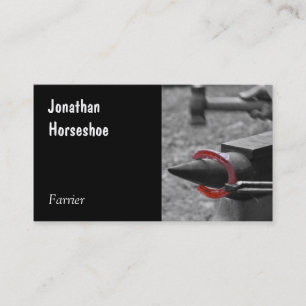Farrier tarjeta de visita caliente de herradura