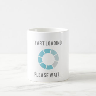 Fart cargando por favor esperan - la taza
