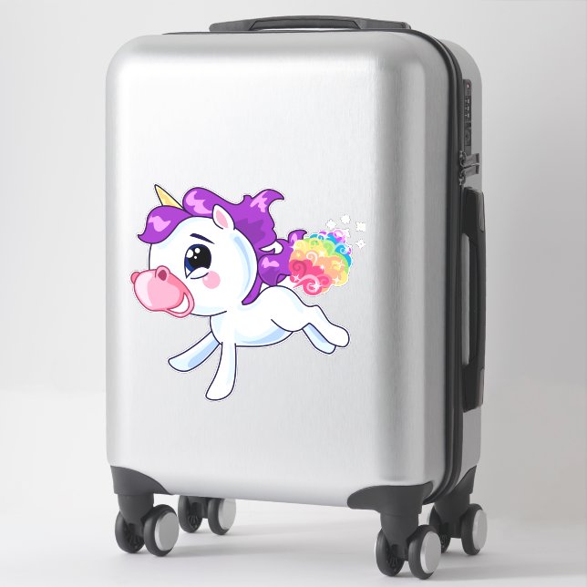 Farting Unicorn Pegatina (Maleta)