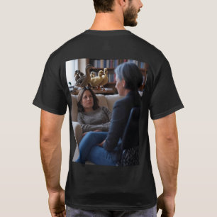 Fascinación con patos hombres camiseta negra espal
