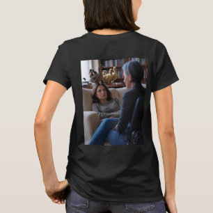 Fascinación con patos mujer camiseta negra espalda