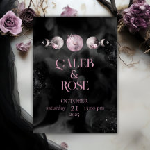 Fase de la luna de la plantilla de la invitación a