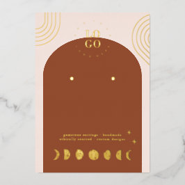 Fase de Luna Boho | Tarjeta de exhibición de arete
