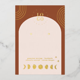 Fase de Luna Boho | Tarjeta de exhibición de arete