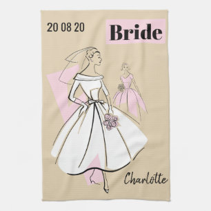Fashion Bride Neutral Group Bride Toalla de cocina