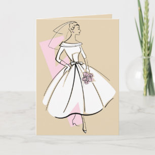 Fashion Bride Neutral Textos beige tarjeta de salu