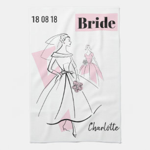 Fashion Bride Pink Group Bride toalla de cocina