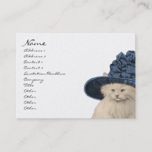 Fashion Diva Vintage Kitty Cat tarjetas de negocio
