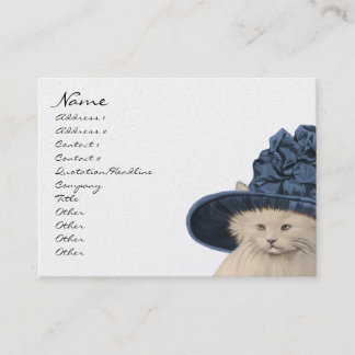 Fashion Diva Vintage Kitty Cat tarjetas de negocio
