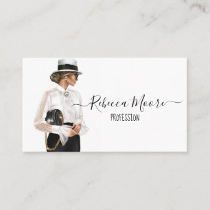 Fashion Glam Chica tarjeta de visita