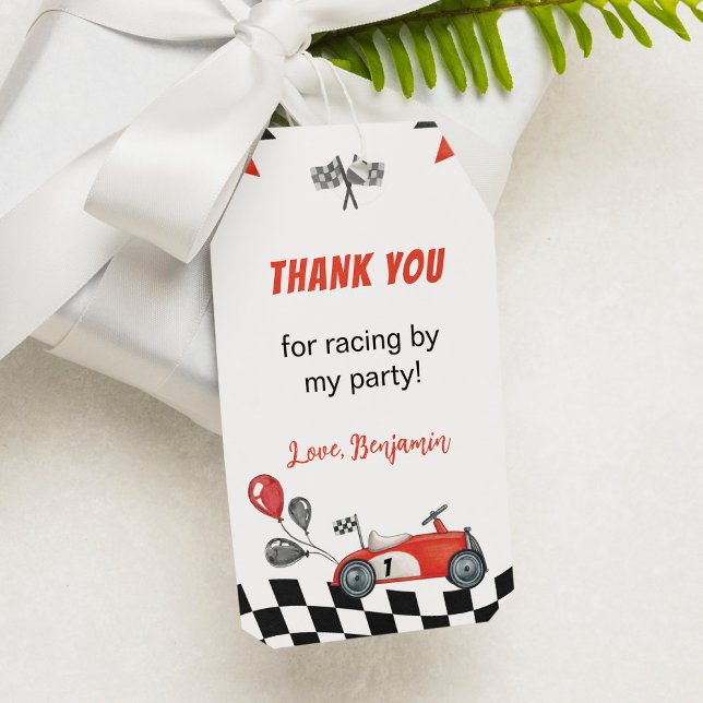 Fast One Race Car Fiesta Cumpleaños etiqueta de ag (Subido por el creador)