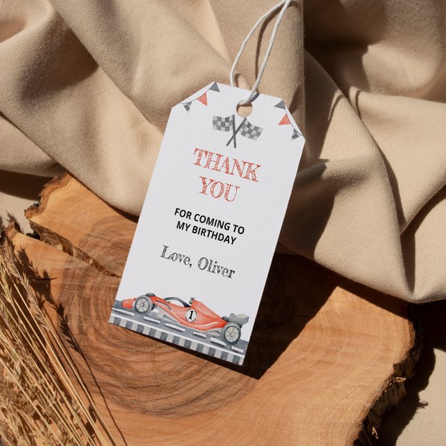 Fast One Race Car Fiesta Cumpleaños etiqueta de ag (Subido por el creador)