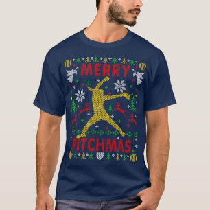 Fastpitch Pitcher Softball Navidades feos Sweater