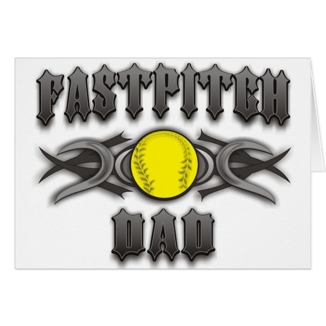 Fastpitch Softball Dad Tribal (Anverso (Horizontal))