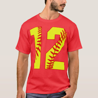 Fastpitch Softball Número 12 12 Softball Jersey U