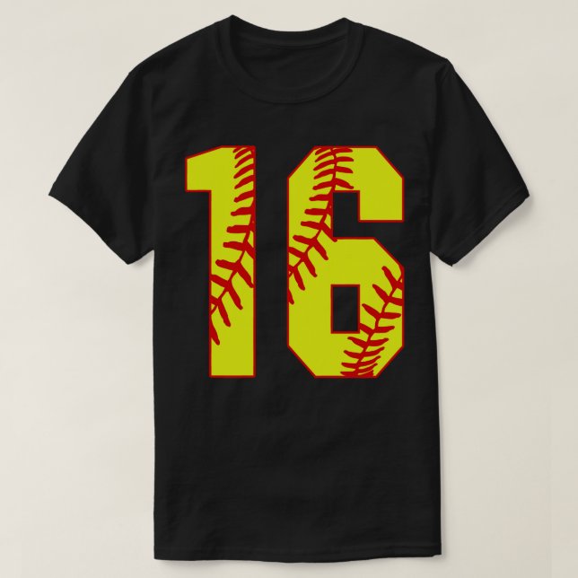 Fastpitch Softball Número 16 16 Softball Jersey U (Diseño del anverso)