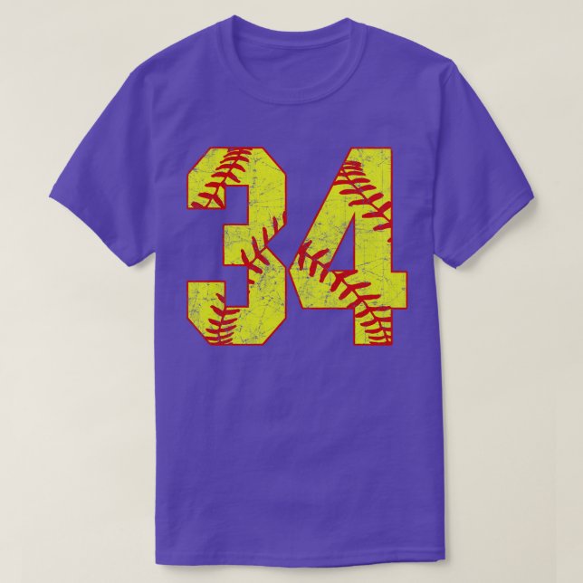 Fastpitch Softball Número 34 34 Softball Jersey U (Diseño del anverso)