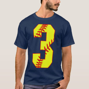 Fastpitch Softball Número 3 3 Softbol Jersey Uni