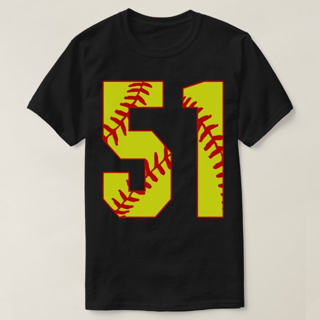 Fastpitch Softball Número 51 51 Softball Jersey U (Diseño del anverso)